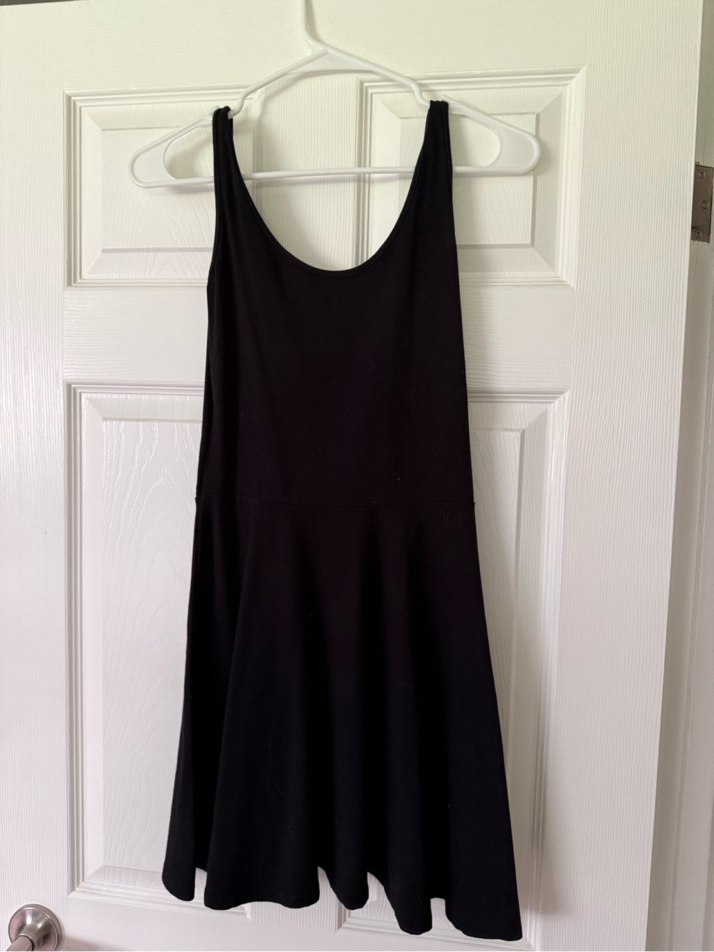 Sleeveless Black Mini Dress with Scoop Neck